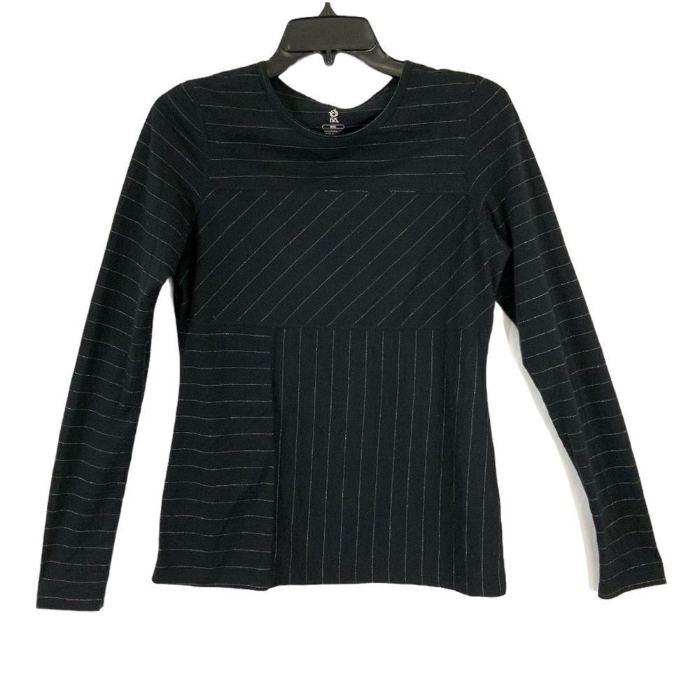 Isis black tee shirt with metallic thread size S